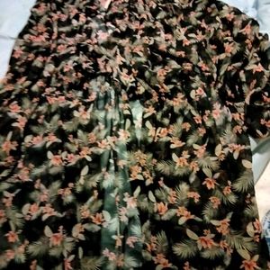 Floral robe that ties in front